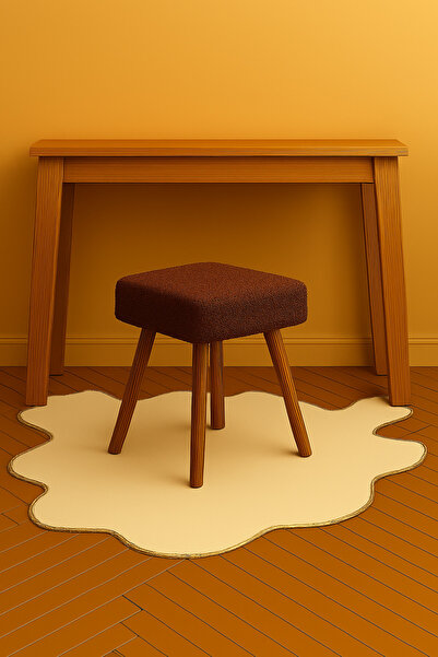 eda hacıoğlu edam bedding group Teddy Kare Puf Bench Ahşap Modern Ayak Dekora...