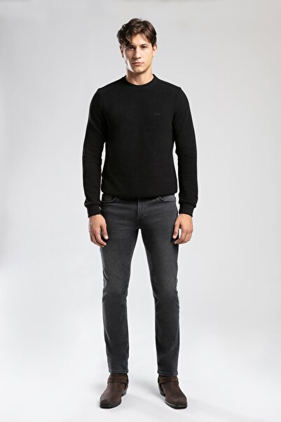 Lee Cooper Newdwade Ανδρικό φούτερ με λαιμόκοψη σε σχήμα O, μαύρο