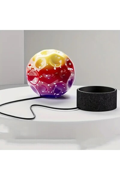 Flippy Space Moon Hyperelastic Bouncing Ball, Anti-stress, 66 mm, Multicolor Red