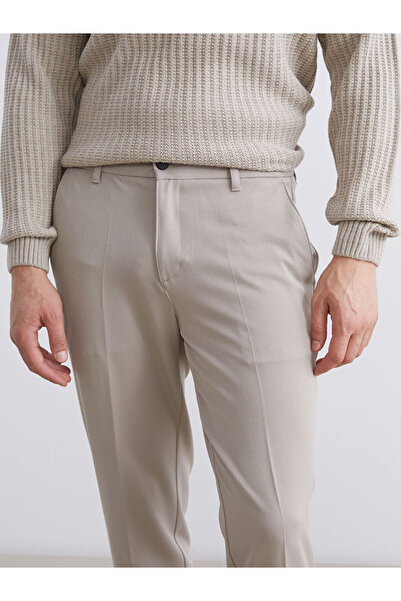 LC Waikiki Brown Men's Trousers with Side Pockets and Elastic Waist