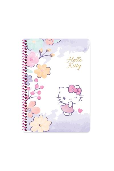 Hello Kitty A4 80 Yp Çizgili Spr.Karton Kapak Defter - Beyaz