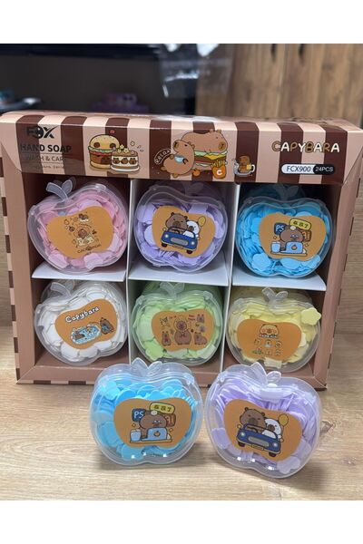 SANRIO Capybara shaped paper soap tube or apple shaped