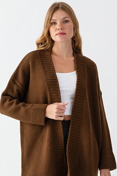 Noi Belis Basic Midi Boy Oversize Yumuşak Dokulu Triko Hırka AW25HI0012