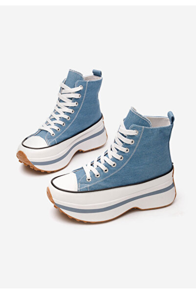 B T Shoes Denim tenisky na platformě Francene