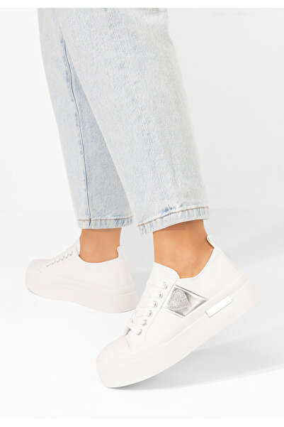 B T Shoes Sneakers με πλατφόρμα Anasty λευκά