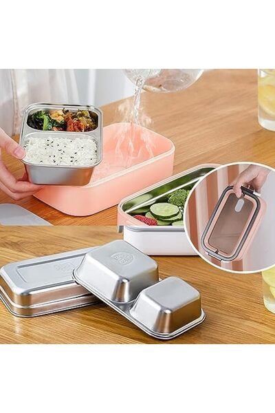 Generic ZeroSpace Stainless Steel Lunch Box, Lunch Box for Kids School, Insulated Lunch Box for Adults, Tiff