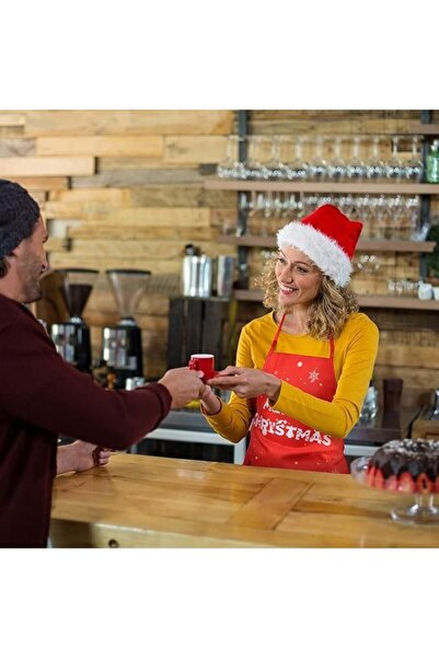 Flippy Decorative Kitchen Apron, Flippy, Christmas Theme, Model Merry Christmas, Polyester, Red