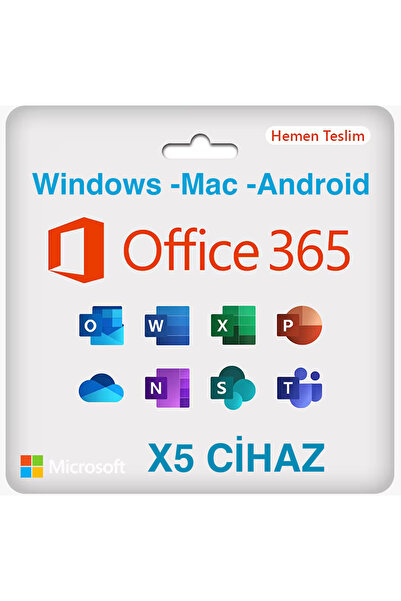 MICROSOFT Office 365 -5 Cihaz Dijital Üyelik 2025