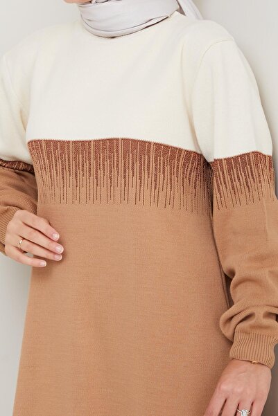 BisuModa Σετ παντελόνι τούνικ με πλεκτό σχέδιο με λάμψη