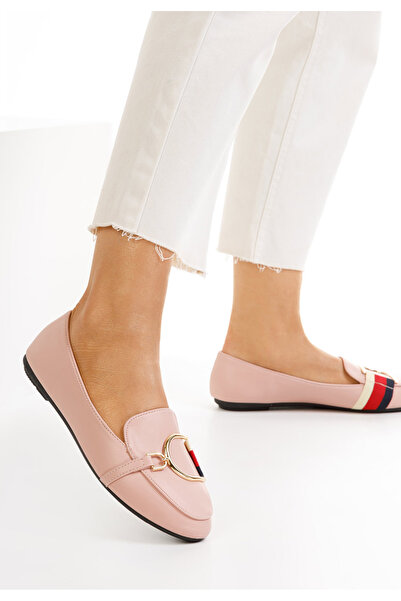 B T Shoes Růžové dámské mokasíny Elvira