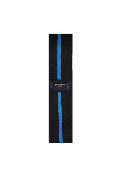Rebuwo Light Squat Resistance Band 31X8 cm Non-Slip Fitness Exercise Band - Black & Blue