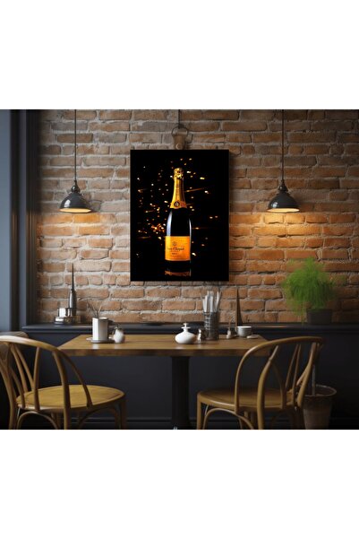 çerçeveli led ışıklı adaptörlü bar tablo