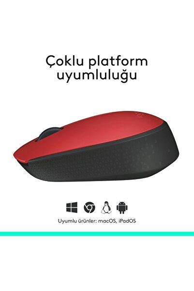 logitech M171 Kablosuz Mouse Kırmızı 910-004641