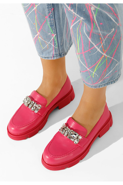 B T Shoes Fuchsiové mokasíny dámské Fatima