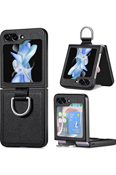 O Ozone غطاء حماية لهاتف سامسونج جالاكسي زد فليب 5 | جراب جلدي مع حامل حلقي |...