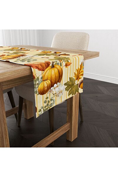 Evmila Есенен кадифен покривка за маса с размер 40x140 cm