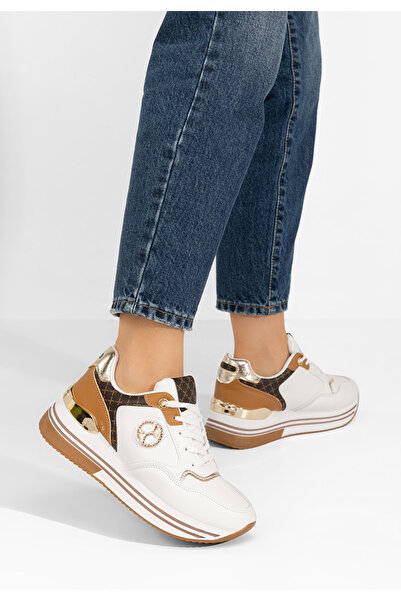 B T Shoes Bílé dámské tenisky Suzanna