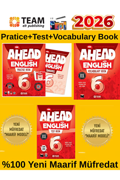 Team Elt Publishing Ahead with English 6.Sınıf 2026 %100 Yeni Maarif Müfredat...