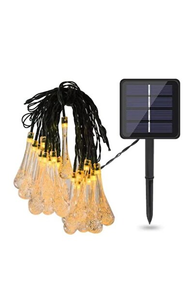 Flippy Christmas Lights (Drop Type), 50 LEDs, 9.5 m, Warm White, Solar Powered, Light Sensor,