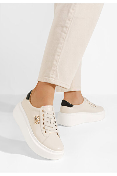 B T Shoes Sneakers με πλατφόρμα Caliana μπεζ