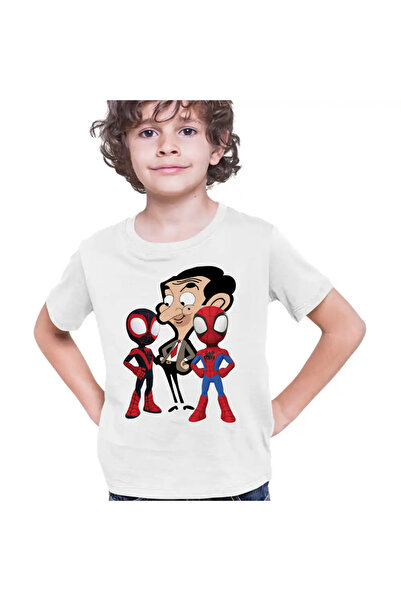 OEM Tricou Copii Baieti Mr Bean Paienjenel Spiderman