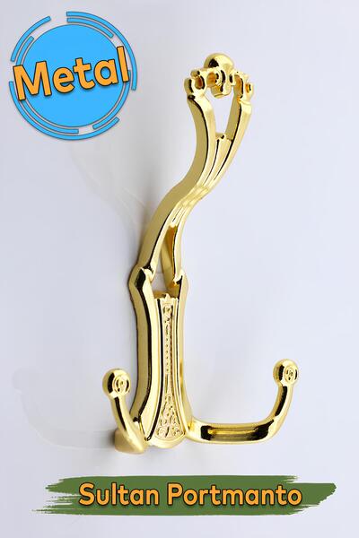 Badem10 Sultan Gold Altın Portmanto Askı Vestiyer Dolap Askılık Askılığı Duva...