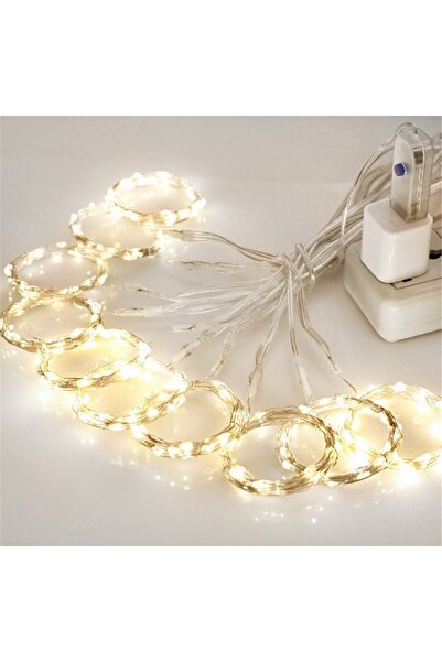 Flippy Christmas Curtain Lights IP44 3 x 2 m, 200 LEDs, Warm White, USB with 8-function Remote,
