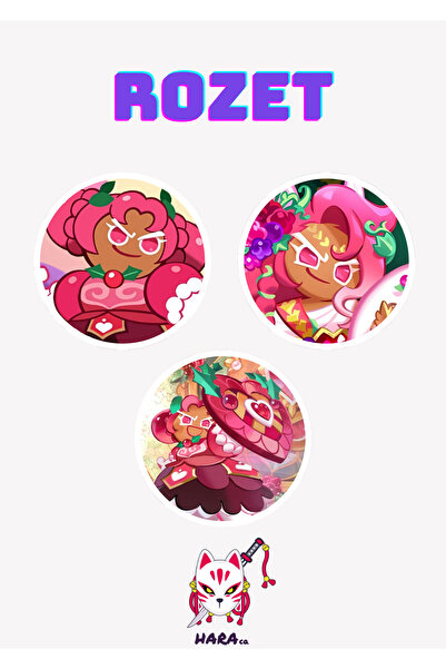 Hara Company Cookie Run Kingdom Oyunu Hollyberry Cookie Oyun Rozet Seti (3’LÜ)