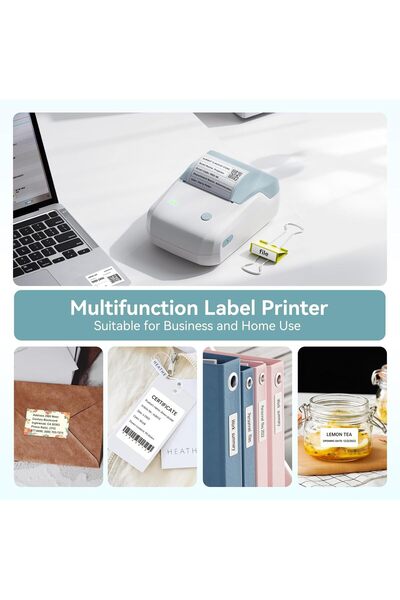 NiiMbot B1 Portable Thermal Label Printer 2 inch - Bluetooth Portable Label Maker (Sky Blue)