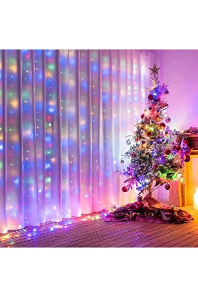 Flippy Luminițe de Crăciun tip perdea IP44 3m x 3m, 300 LED-uri, multicolore,...