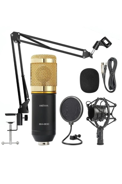Genel Markalar Bm-800 Sari Condenser Yayinci Mikrofon Seti