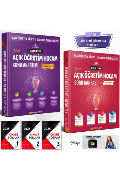 Liyakat Yayınları 2026-YENİ MÜFREDAT-AÇIK ÖĞRETİM HOCAM SINAV SETİ -YENİ MÜFR...