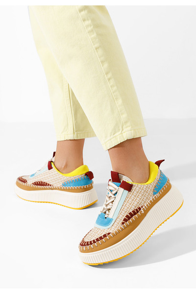 B T Shoes Viacfarebné dámské tenisky na platformě Tenerife