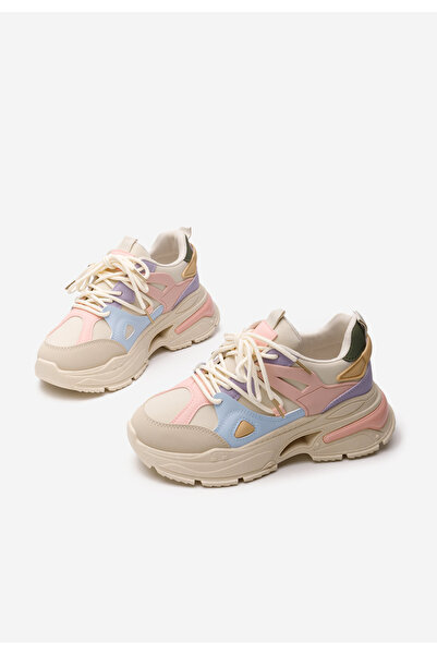 B T Shoes Viacfarebné dámské tenisky na platformě Elpida