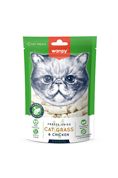 Wanpy Kedi Dondurulmuş Kedi Çimi ve Tavuklu Ödül SEVGİPET