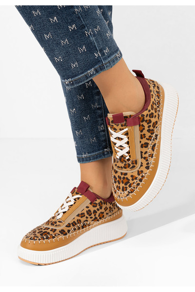 B T Shoes Leopardí dámské tenisky Tenerife