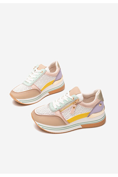 B T Shoes dámské tenisky na platformě Reita colorati