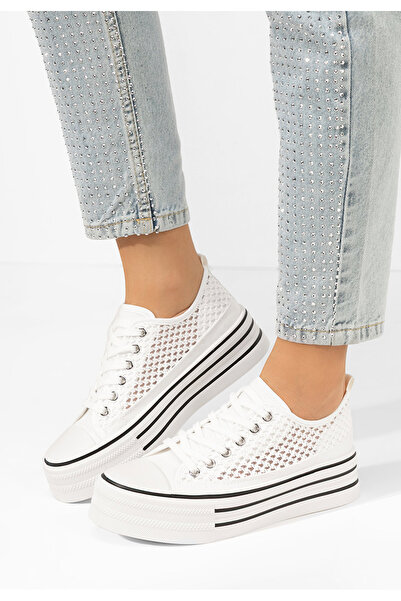 B T Shoes Γυναικεία sneakers Ellaris λευκά