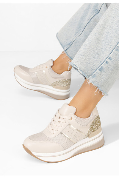 B T Shoes Sneakers με πλατφόρμα Tawanda μπεζ