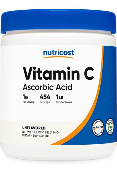 Nutricost مسحوق حمض الأسكوربيك النقي (فيتامين سي) 1 رطل
