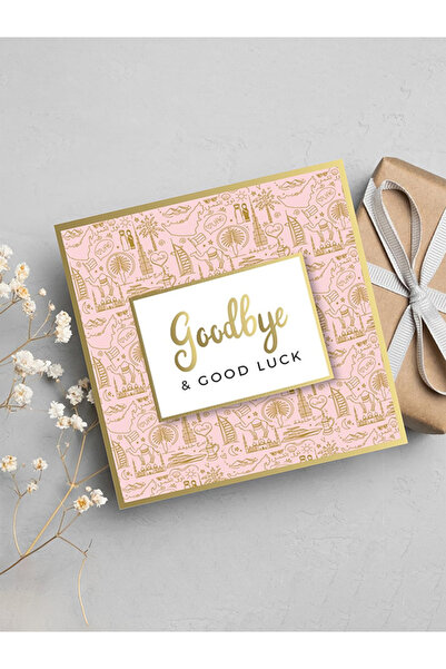 Share the Love وداعًا وحظًا سعيدًا - بطاقة تهنئة ذهبية