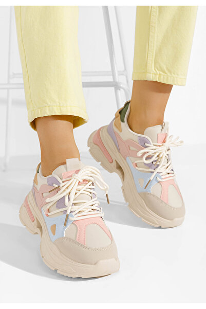 B T Shoes Viacfarebné dámské tenisky na platformě Elpida