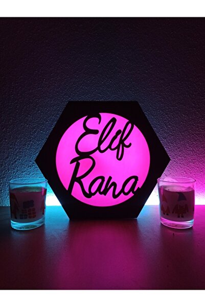 FOREVHOME Çocuk Odalarına Özel Kişiye Özel İsme Özel Masaüstü Dekoratif Lamba