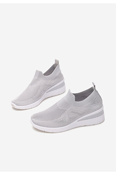 B T Shoes Šedé slip on tenisky Dalucy