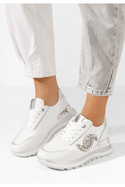 B T Shoes Sneakers με πλατφόρμα Reyma λευκά