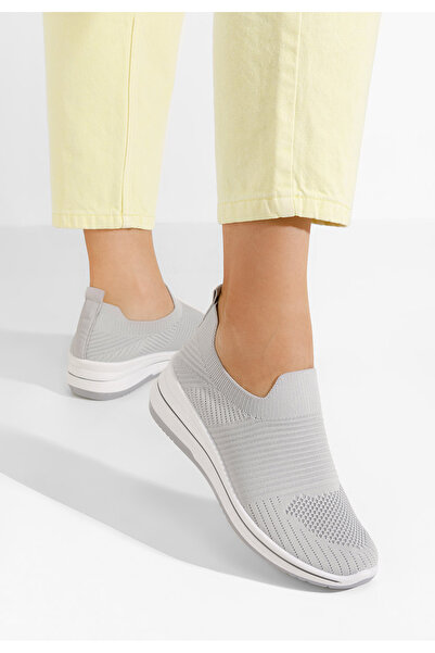 B T Shoes Šedé slip on tenisky Adalia