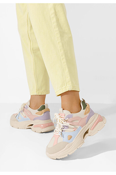 B T Shoes Viacfarebné dámské tenisky na platformě Elpida