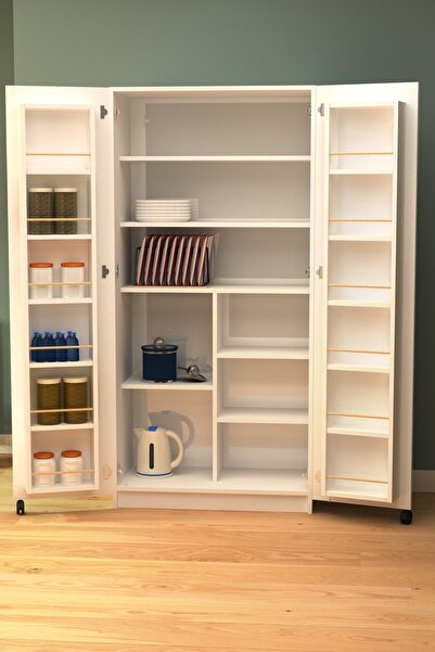 willhome Çok Amaçlı Kiler Yüklük Erzak Dolabı 165 Derece Açılır Kapaklar KL-8...