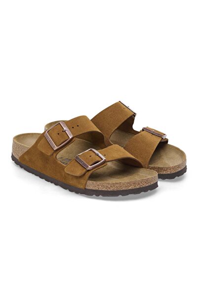 Birkenstock Δερμάτινο σουέτ Arizona Mink στενής γραμμής 1027162, Unisex