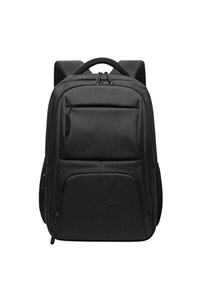 PARUNIV Rucsac pentru laptop, impermeabil, business, casual, multifuncțional, negru intens, 15 inch